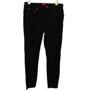 ⚡️ LAST CHANCE MARKDOWN !⭐️✨MONKEY RIDE JEANS Black Distressed Jeans Size 11